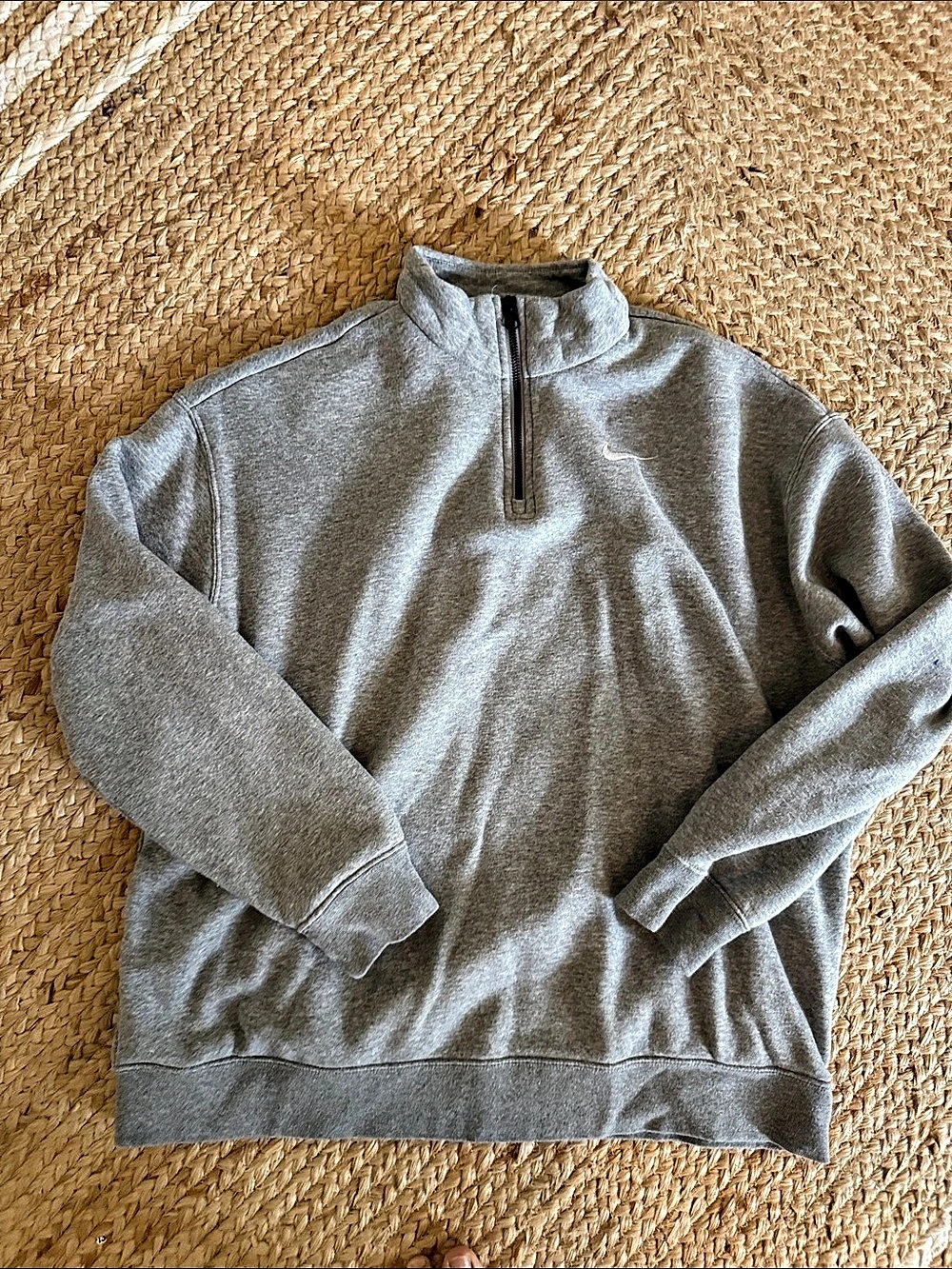 Nike Sportswear Club Half-Zip Fleece Sweatshirt Gray Small